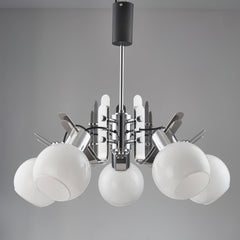 Vintage Geometrical Chrome Chandelier