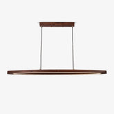 Walnut Arc Linear Pendant Lamp