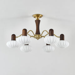 Walnut Color Embrace Chandelier