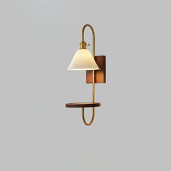 Walnut Shelf Sconce