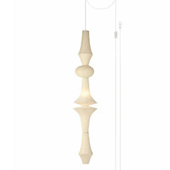 Washi Paper E Pendant Swag Light