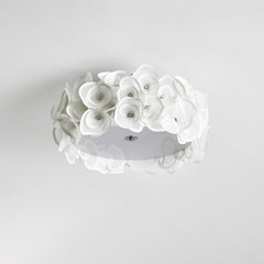 White Hydrangea Ceiling Lamp