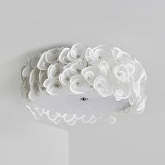 White Hydrangea Ceiling Lamp