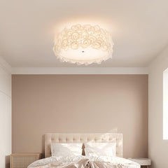 White Hydrangea Ceiling Lamp