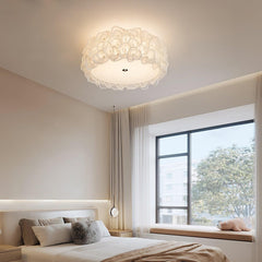 White Hydrangea Ceiling Lamp
