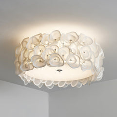 White Hydrangea Ceiling Lamp