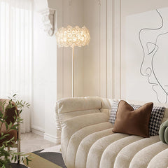 White Hydrangea Floor Lamp
