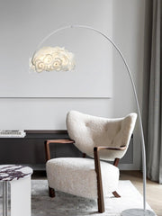 White Hydrangea Floor Lamp
