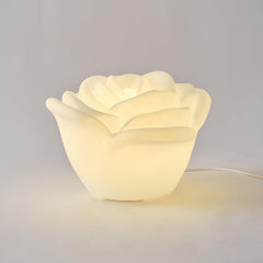 White Rose Shaped LED Table Lamp