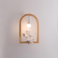 Wood Bird Resin Wall Light