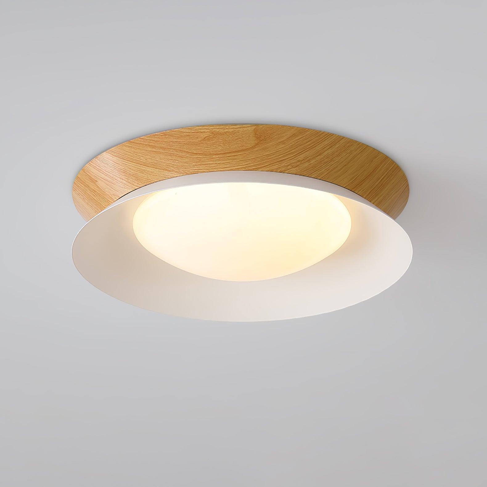 Wood Grain Round Ceiling Light