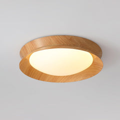 Wood Grain Round Ceiling Light