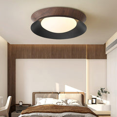 Wood Grain Round Ceiling Light