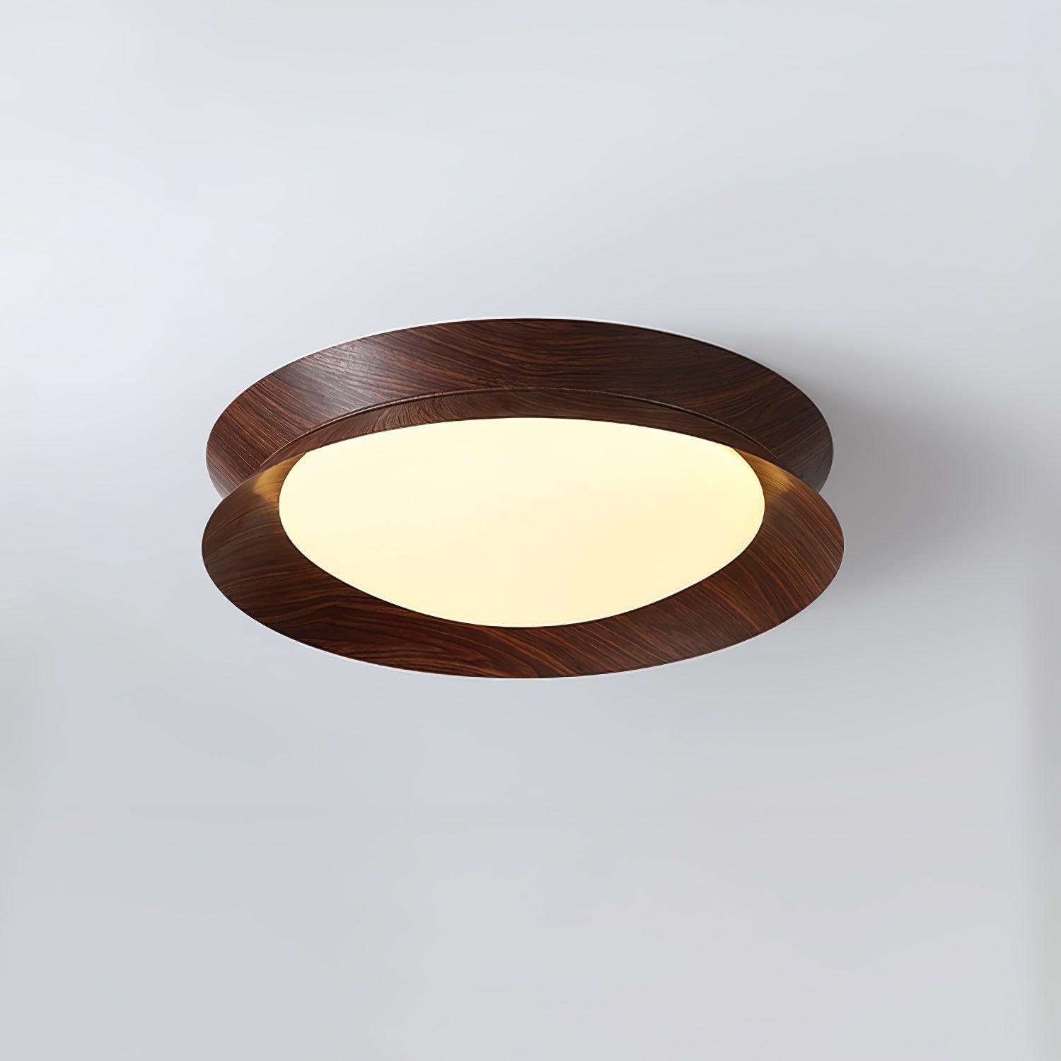 Wood Grain Round Ceiling Light