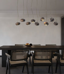 Wood Pumpkin Cluster Chandelier