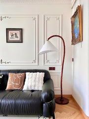 Wooden Bead Floor Lamp