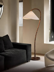 Wooden Bead Floor Lamp