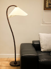 Wooden Bead Floor Lamp