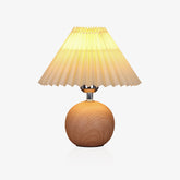 Wooden Pleated Table Lamp