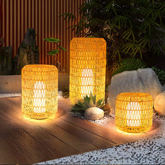 Woven Rattan Outdoor Lamp