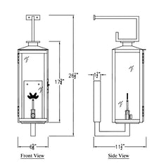 Black Outdoor Lantern lamp