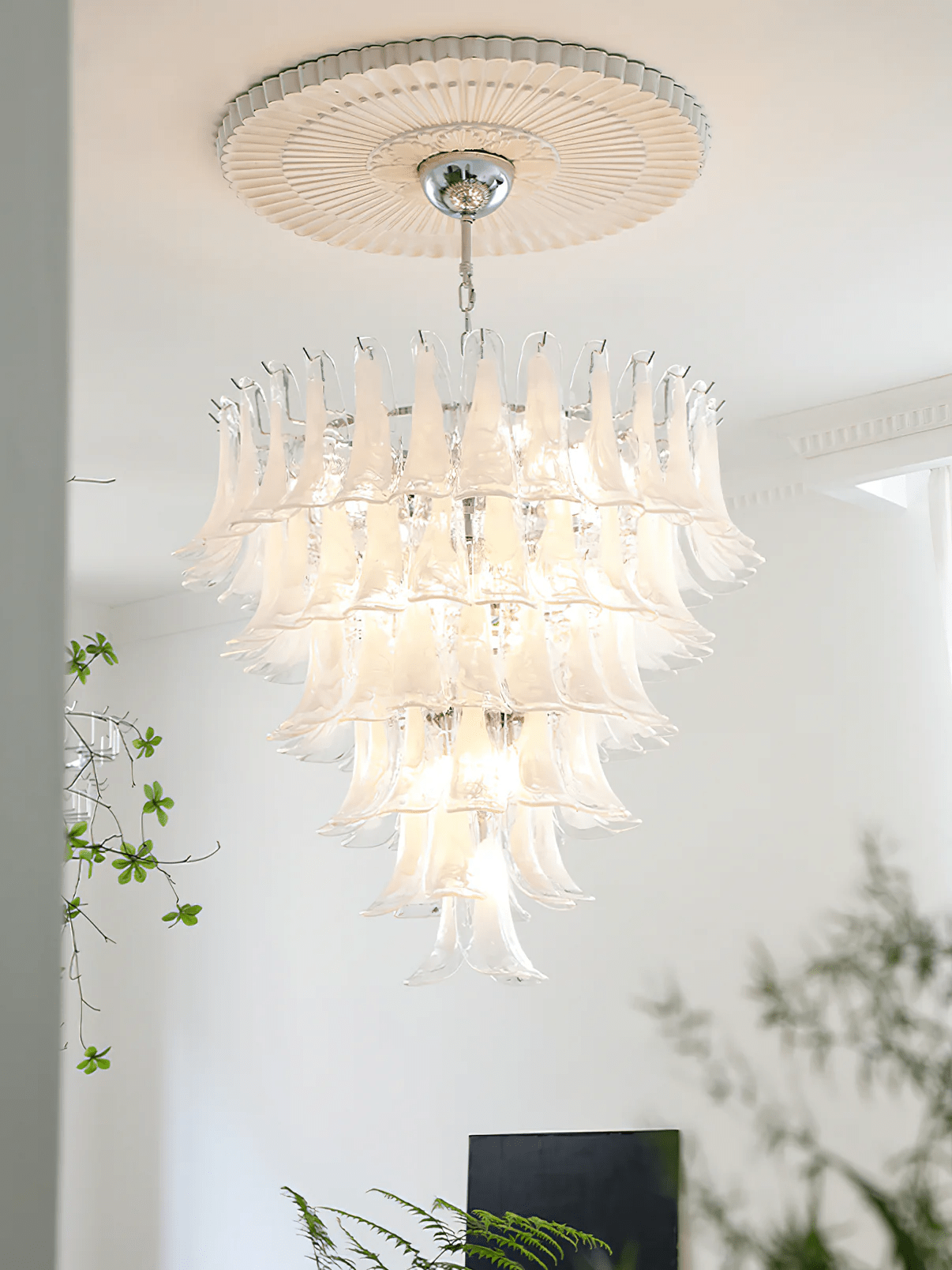 Murano Glass Petals Chandelier