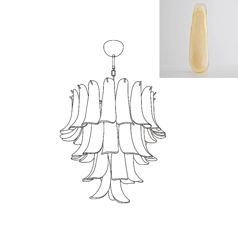 Murano Glass Petals Chandelier