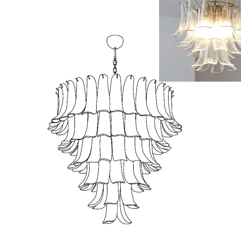 Murano Glass Petals Chandelier