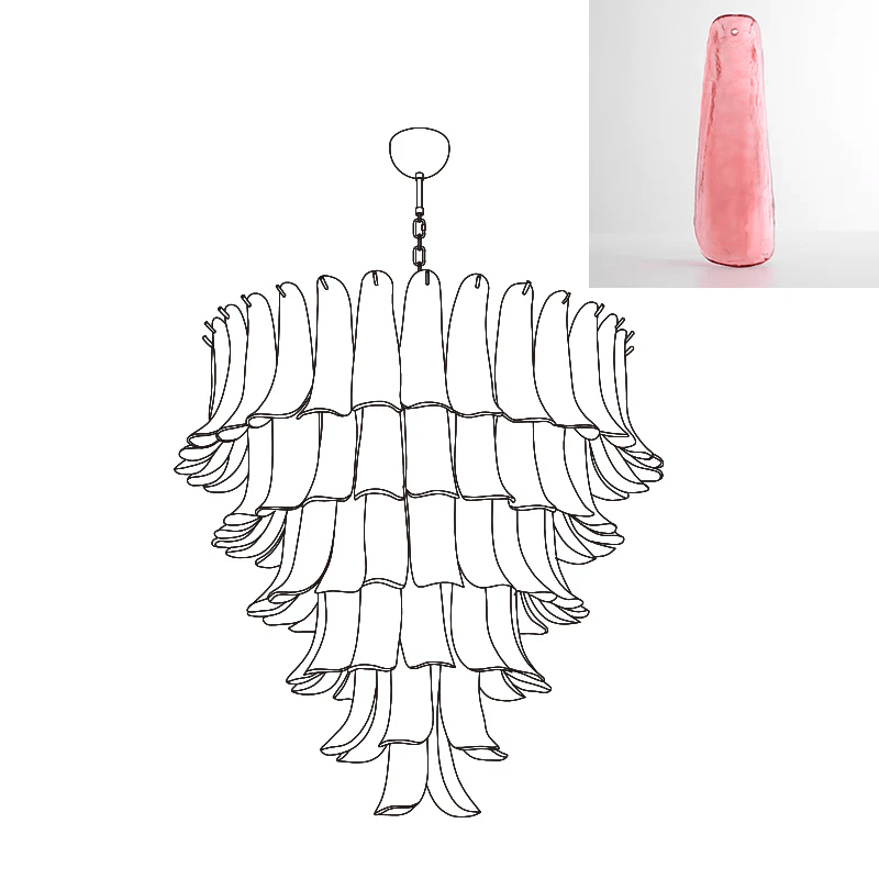 Murano Glass Petals Chandelier