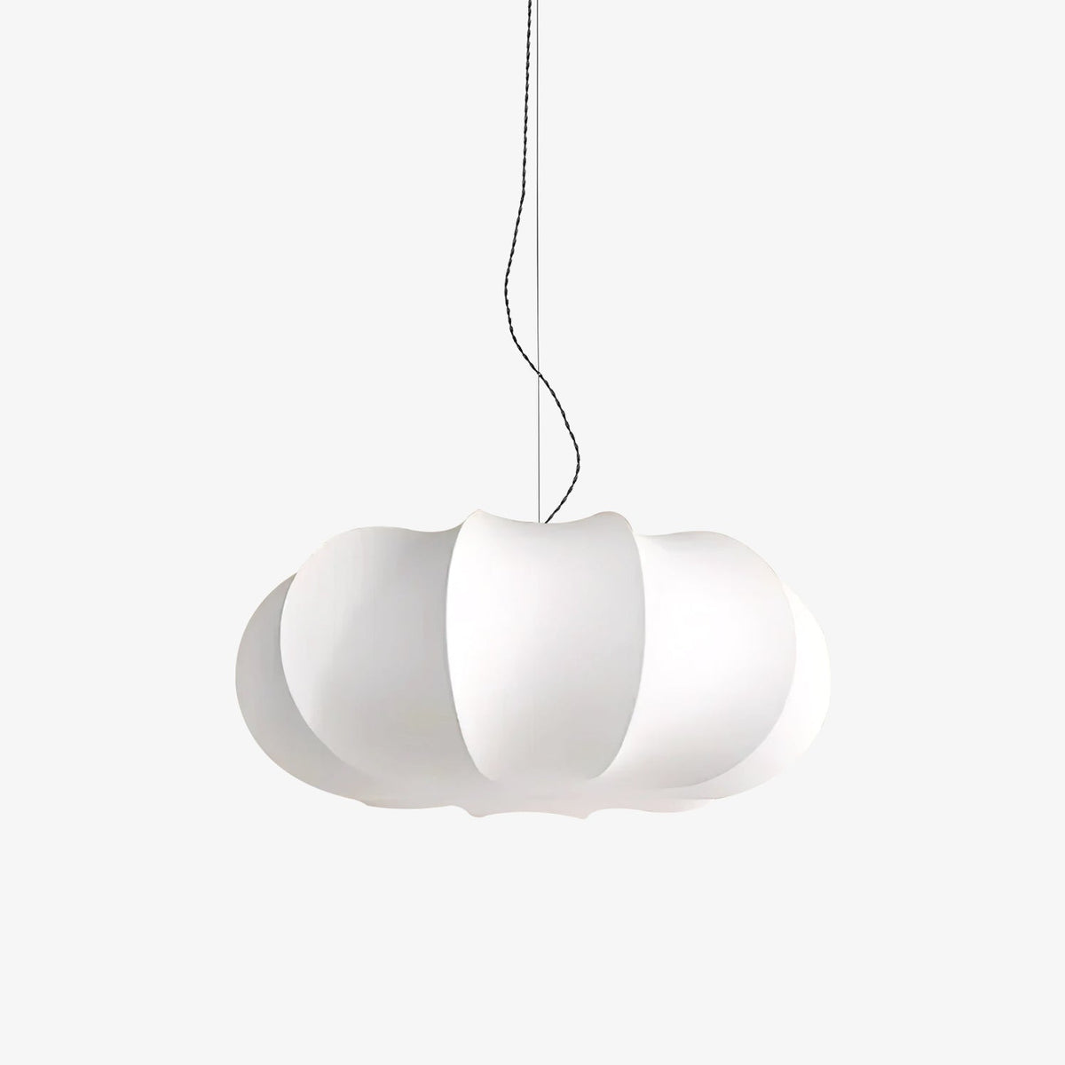 Oblate Silk Pendant Lamp