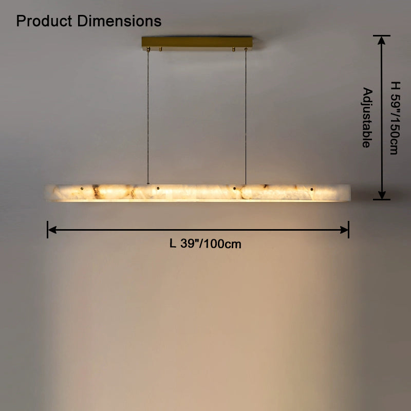 Linear Alabaster Chandelier