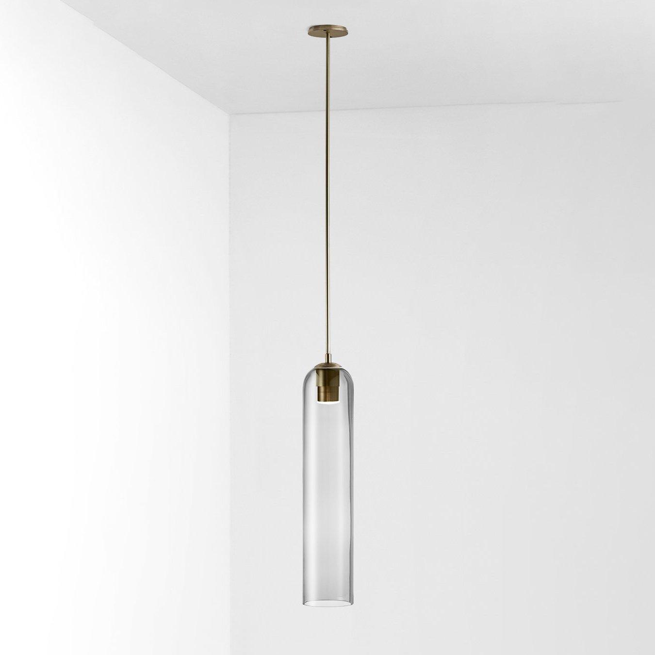 Long Tube Glass Pendant Light