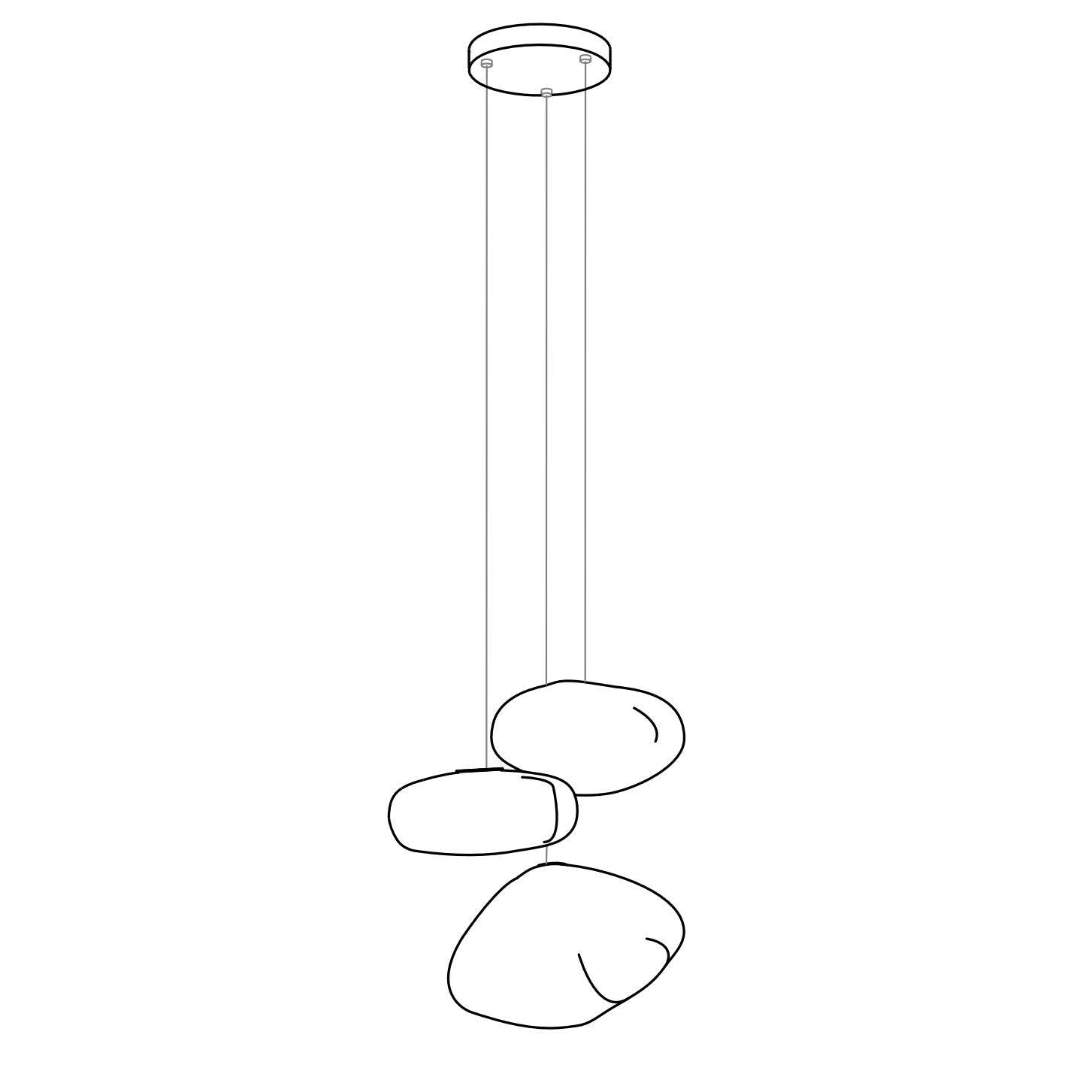 Blown Glass Random Pendant Light