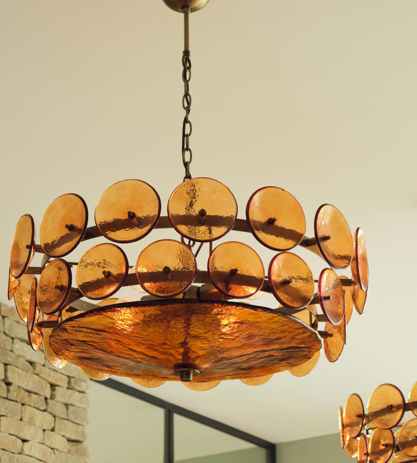 Solaris Disc Murano Chandelier