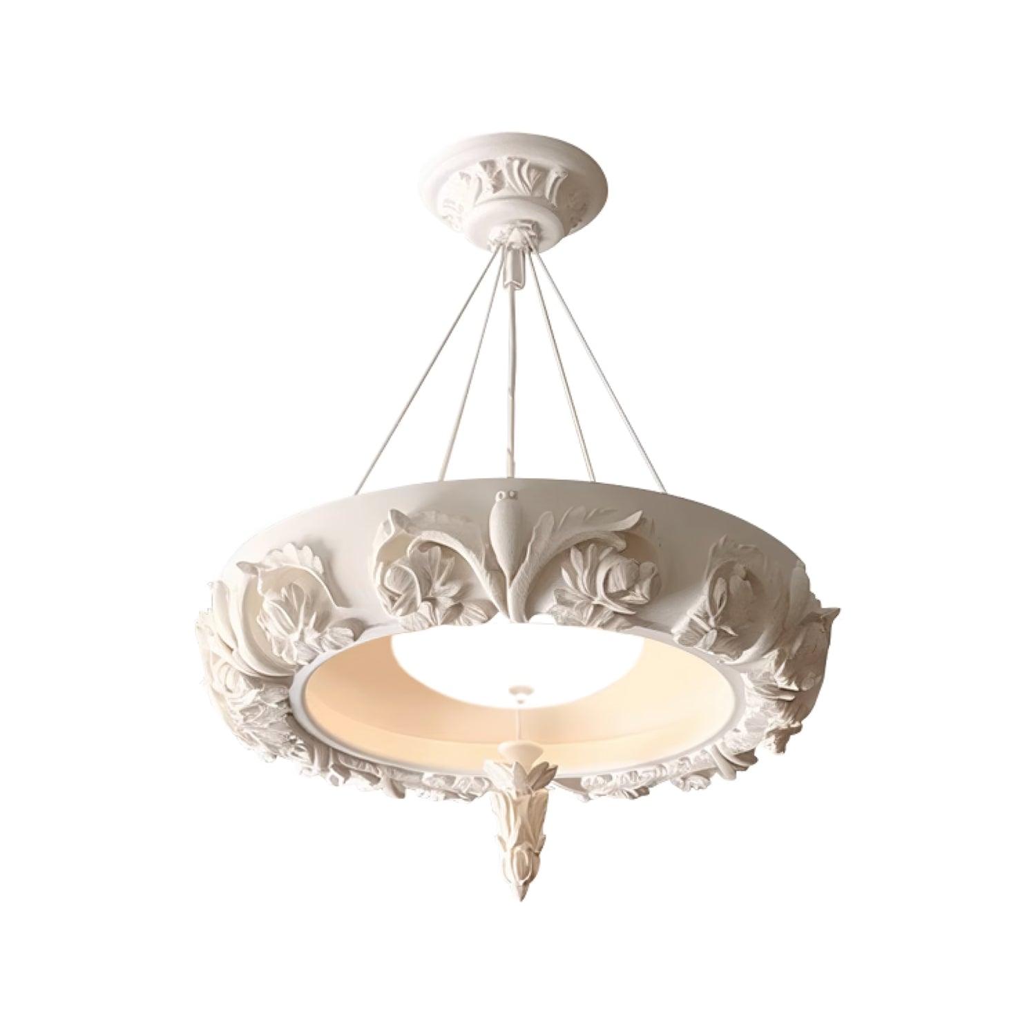 Artistic Carved Plaster Chandelier