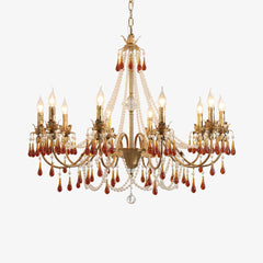 Aureate Amber Crystal Chandelier