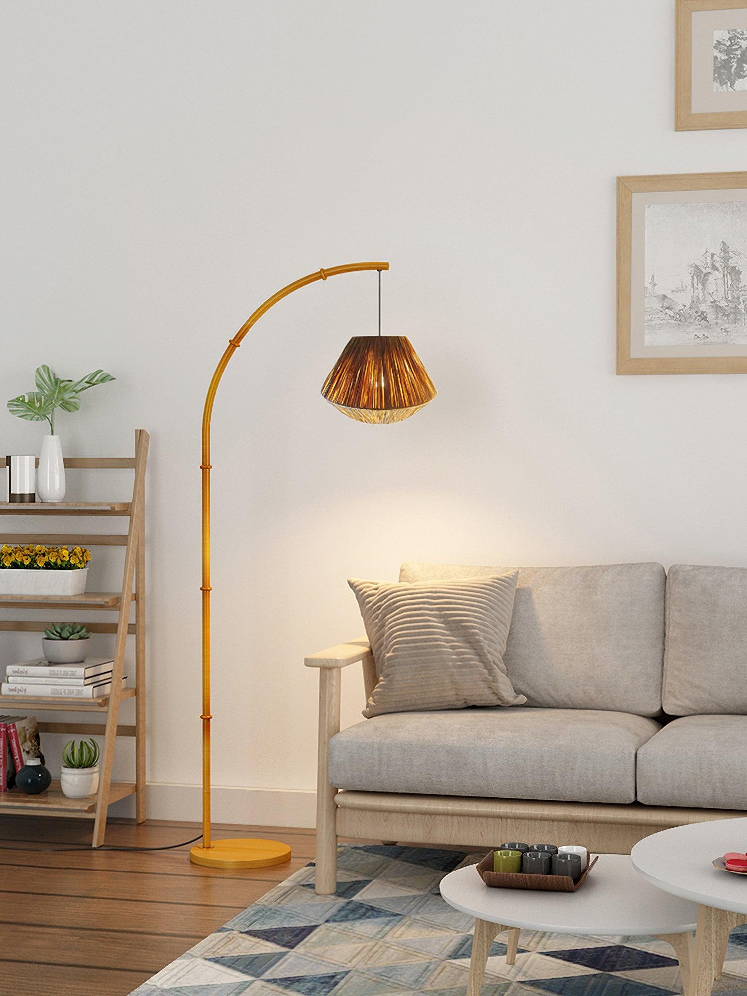 Bamboo Pole Floor Lamp