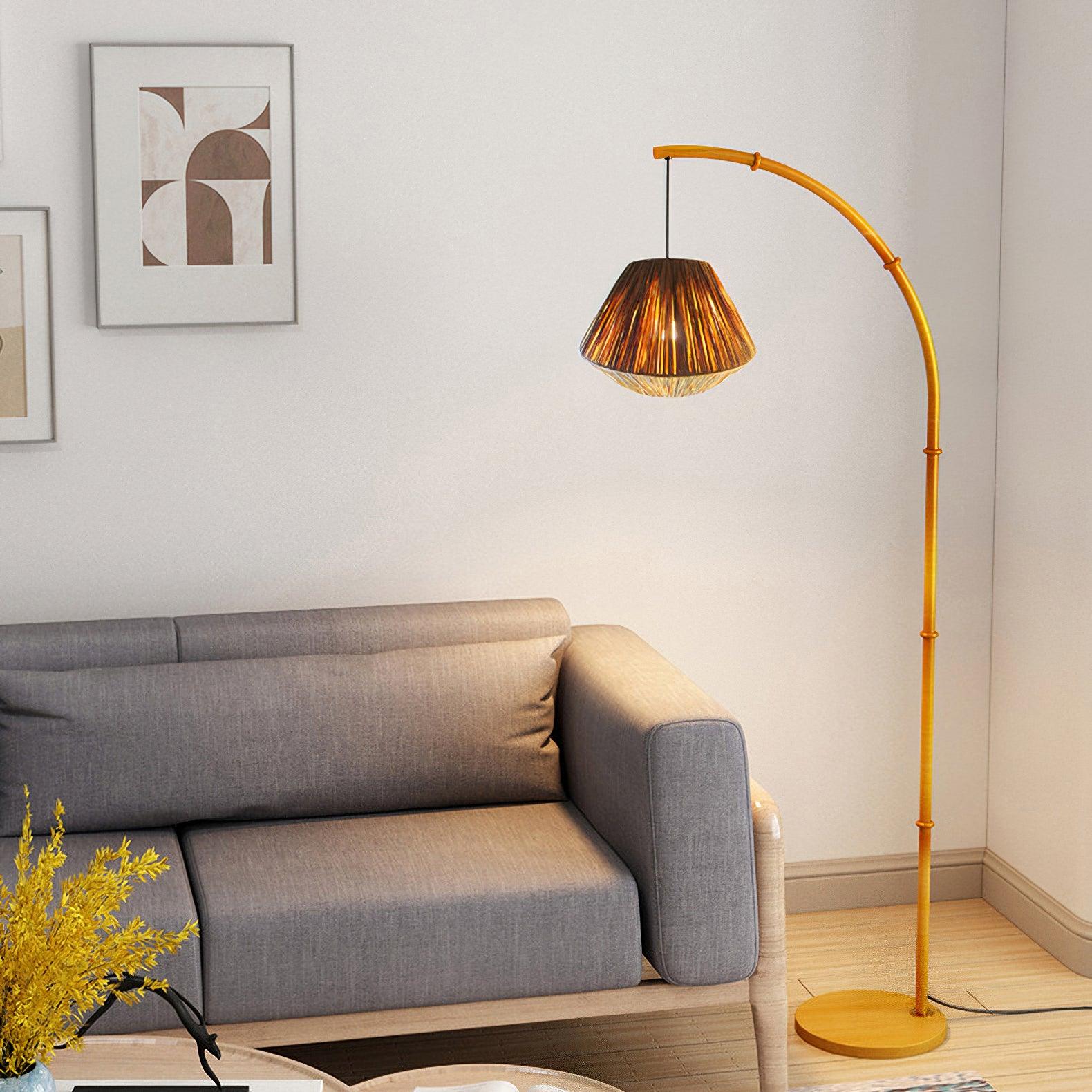 Bamboo Pole Floor Lamp
