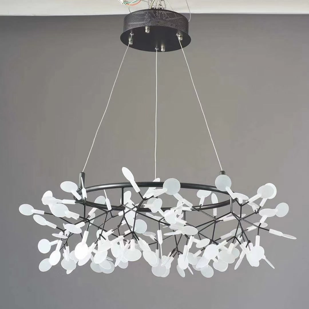 Black Big O Firefly LED Chandelier