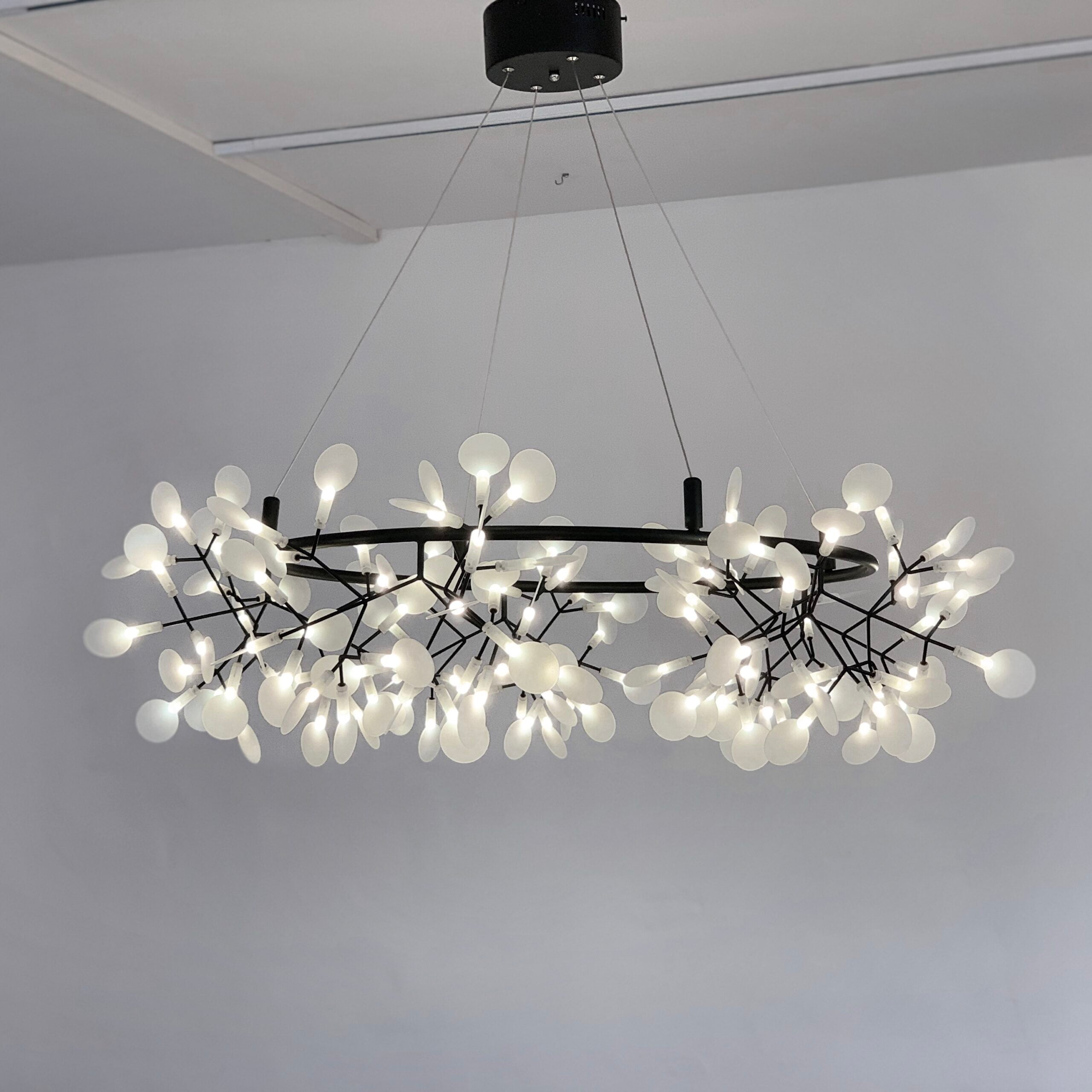 Black Big O Firefly LED Chandelier