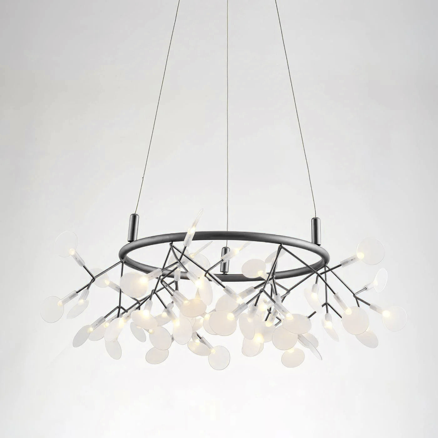 Black Big O Firefly LED Chandelier