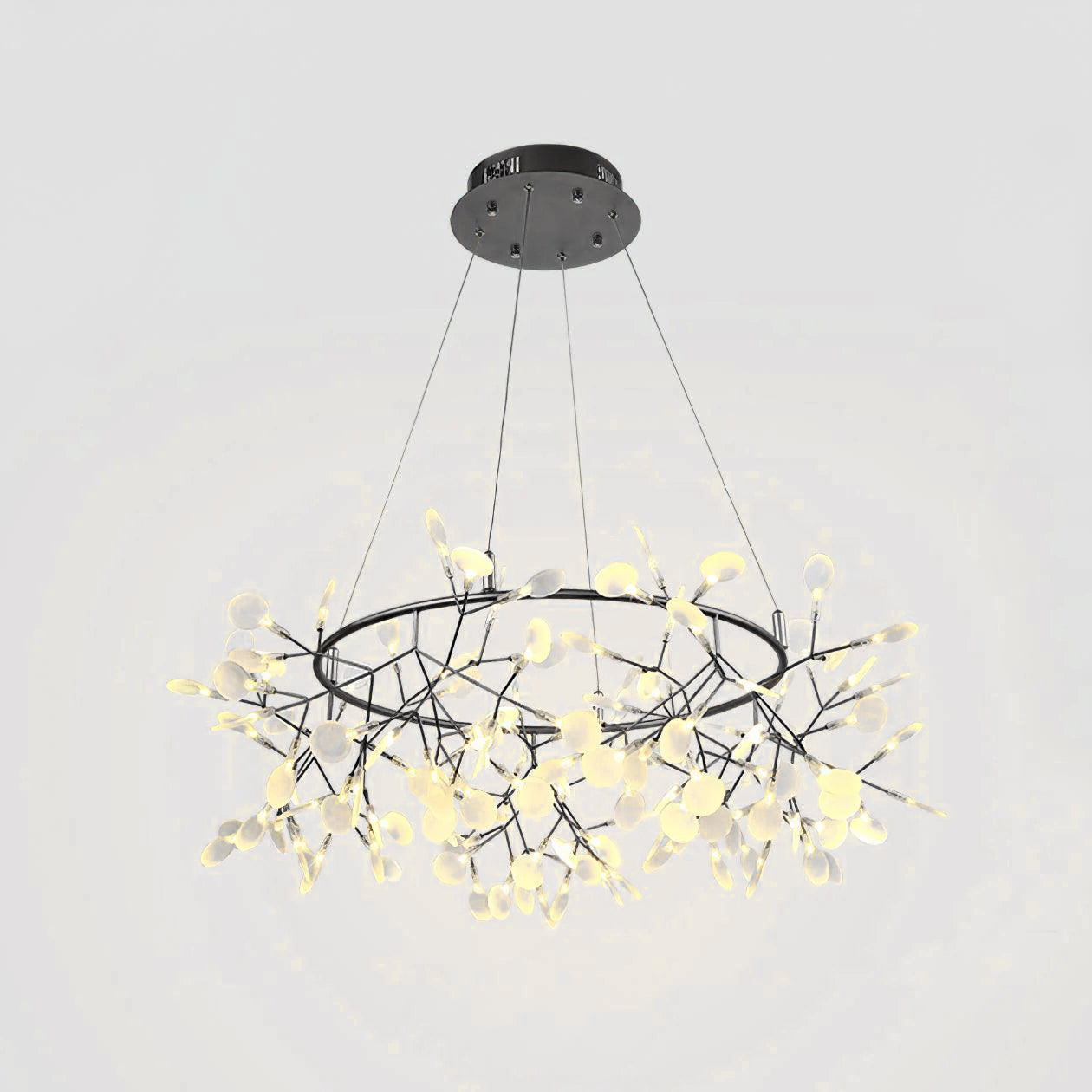 Black Big O Firefly LED Chandelier