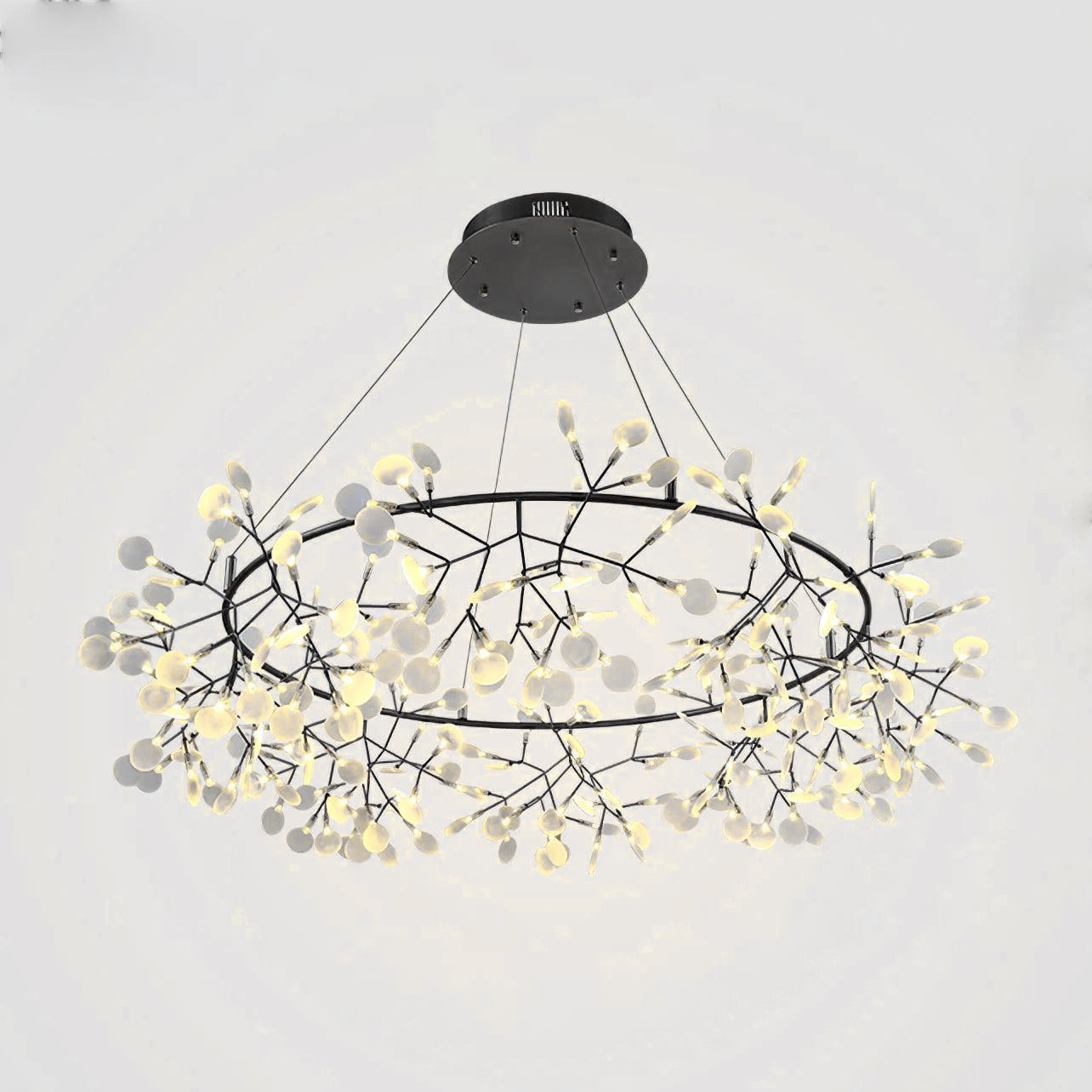 Black Big O Firefly LED Chandelier
