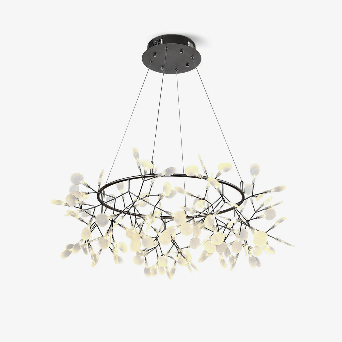 Black Big O Firefly LED Chandelier