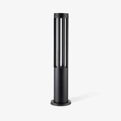 Black Cylindrical Garden Outdoor Light with Solar Panel