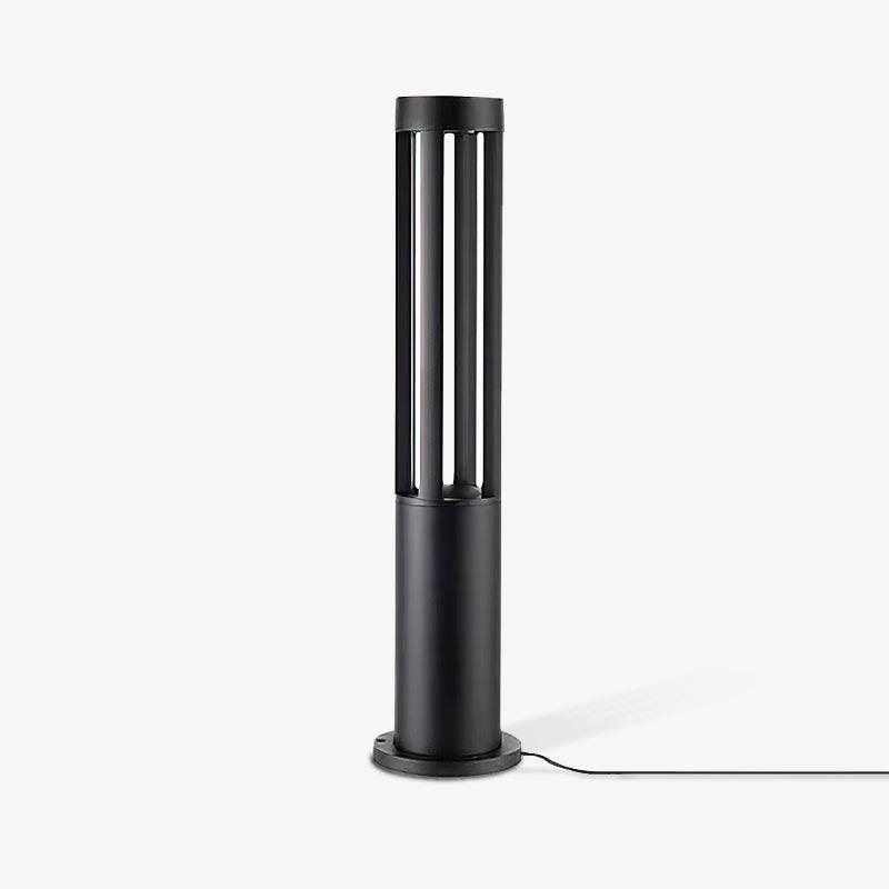 Black Cylindrical Garden Outdoor Light