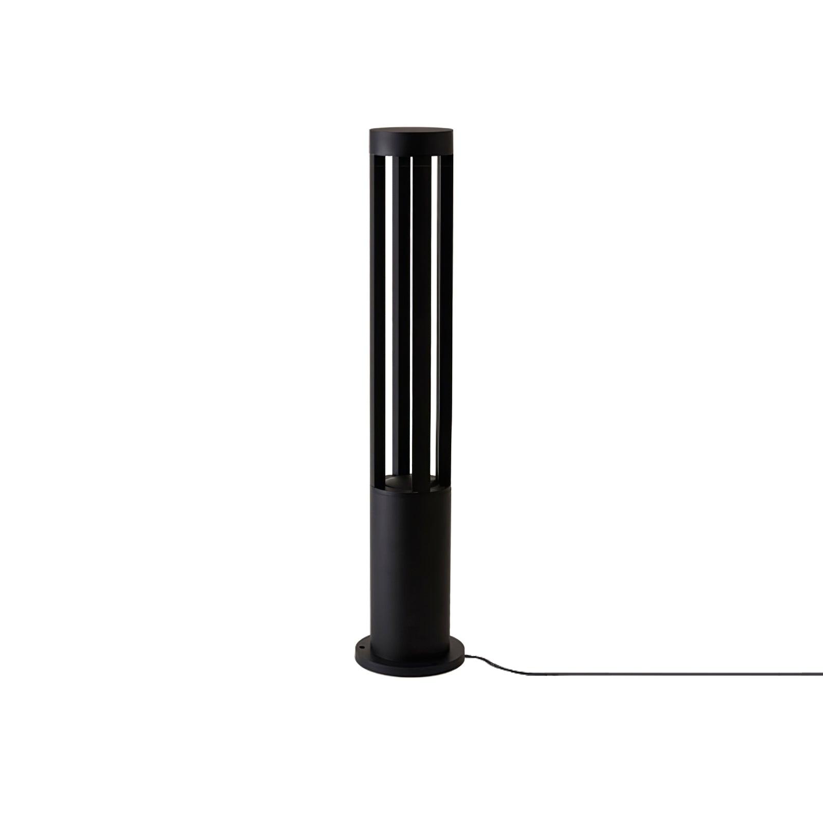 Black Cylindrical Garden Outdoor Light
