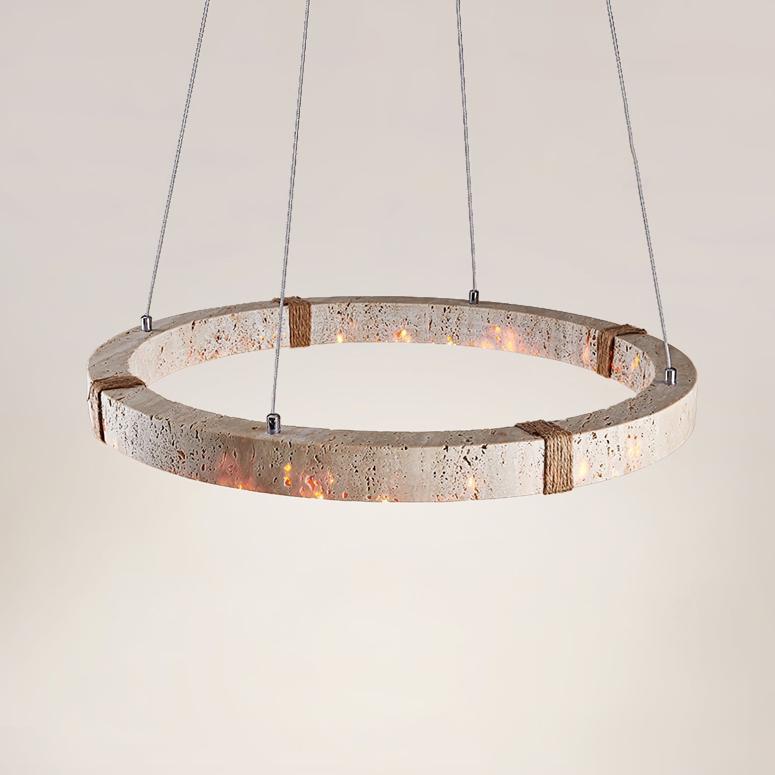 Circle Travertine Pendant Lamp