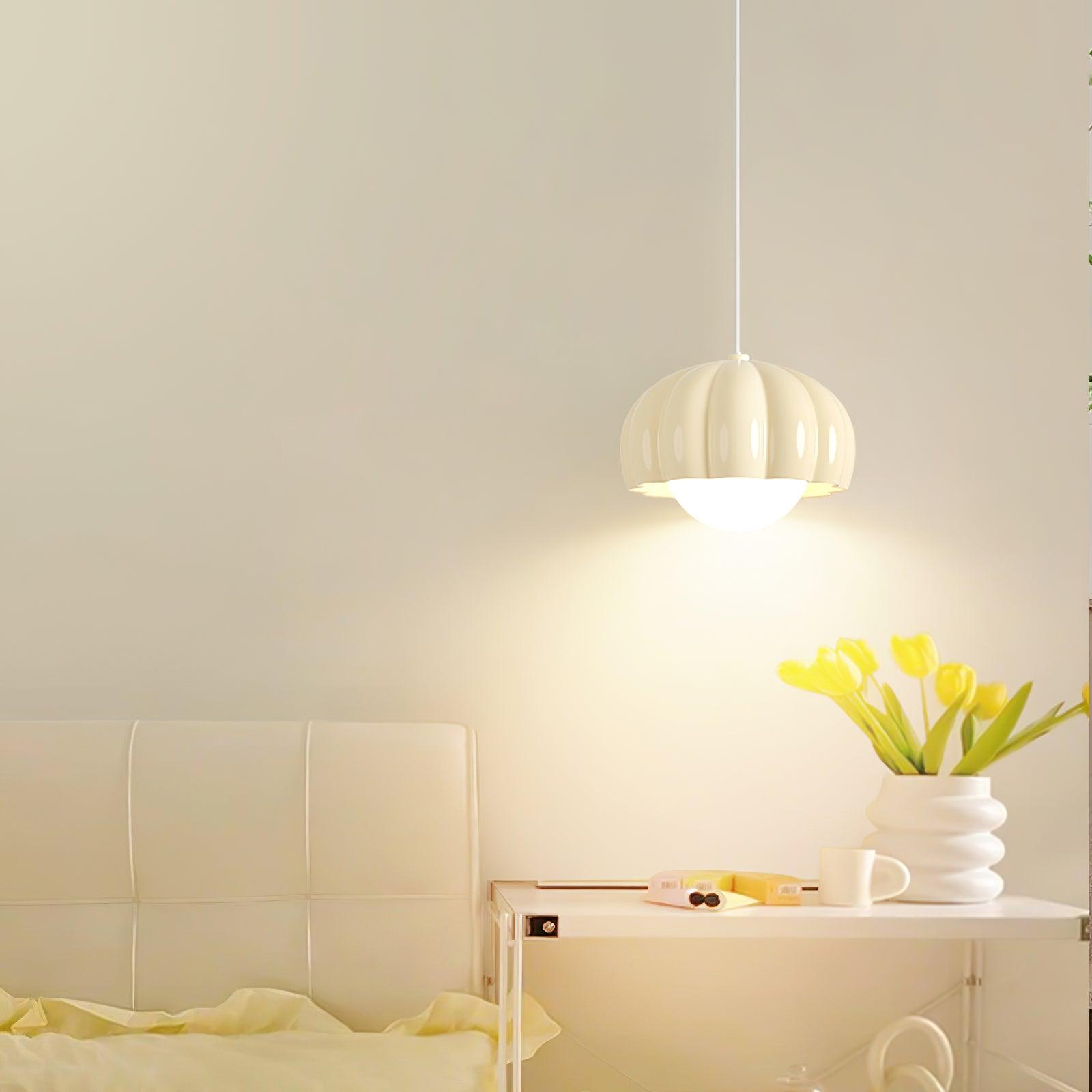 Creamy Pumpkin Pendant Light