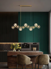 Crystal Glass Ball Chandelier